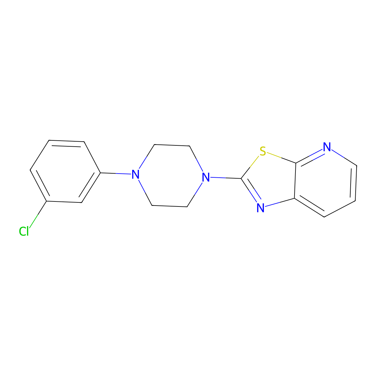 1-(3-Chlorophenyl)-4-{[1,3]thiazolo[5,4-b]pyridin-2-yl}piperazine molecular structure, CAS 2109156-13-8