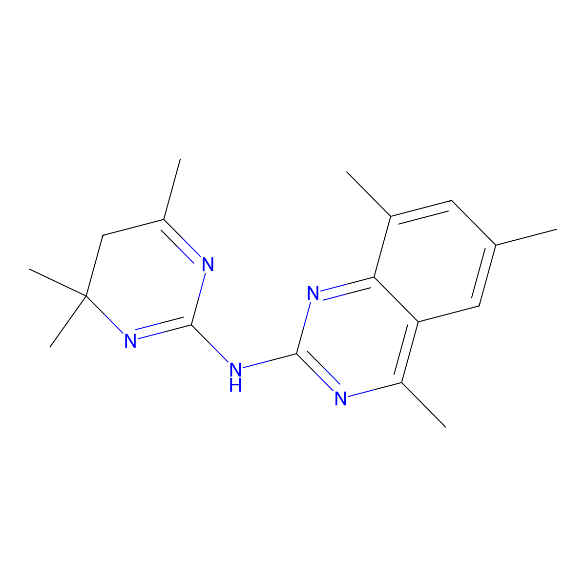 4,6,8-Trimethyl-N-(4,4,6-trimethyl-4,5-dihydropyrimidin-2-yl)quinazolin-2-amine molecular structure, CAS 2109164-81-8