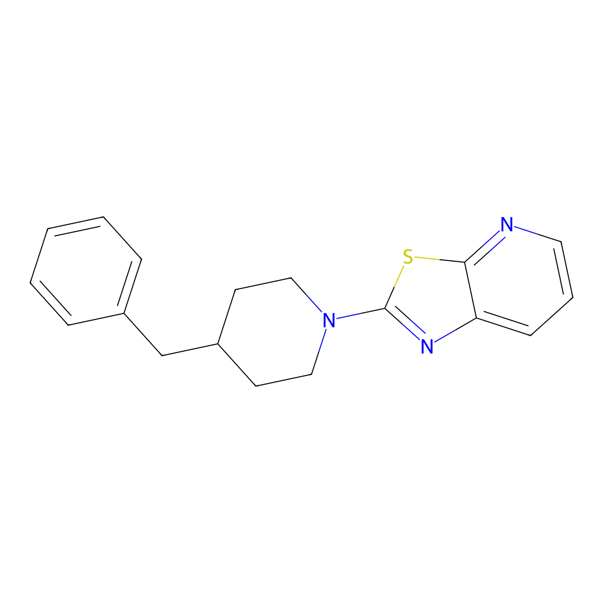 4-Benzyl-1-{[1,3]thiazolo[5,4-b]pyridin-2-yl}piperidine molecular structure, CAS 2109164-82-9