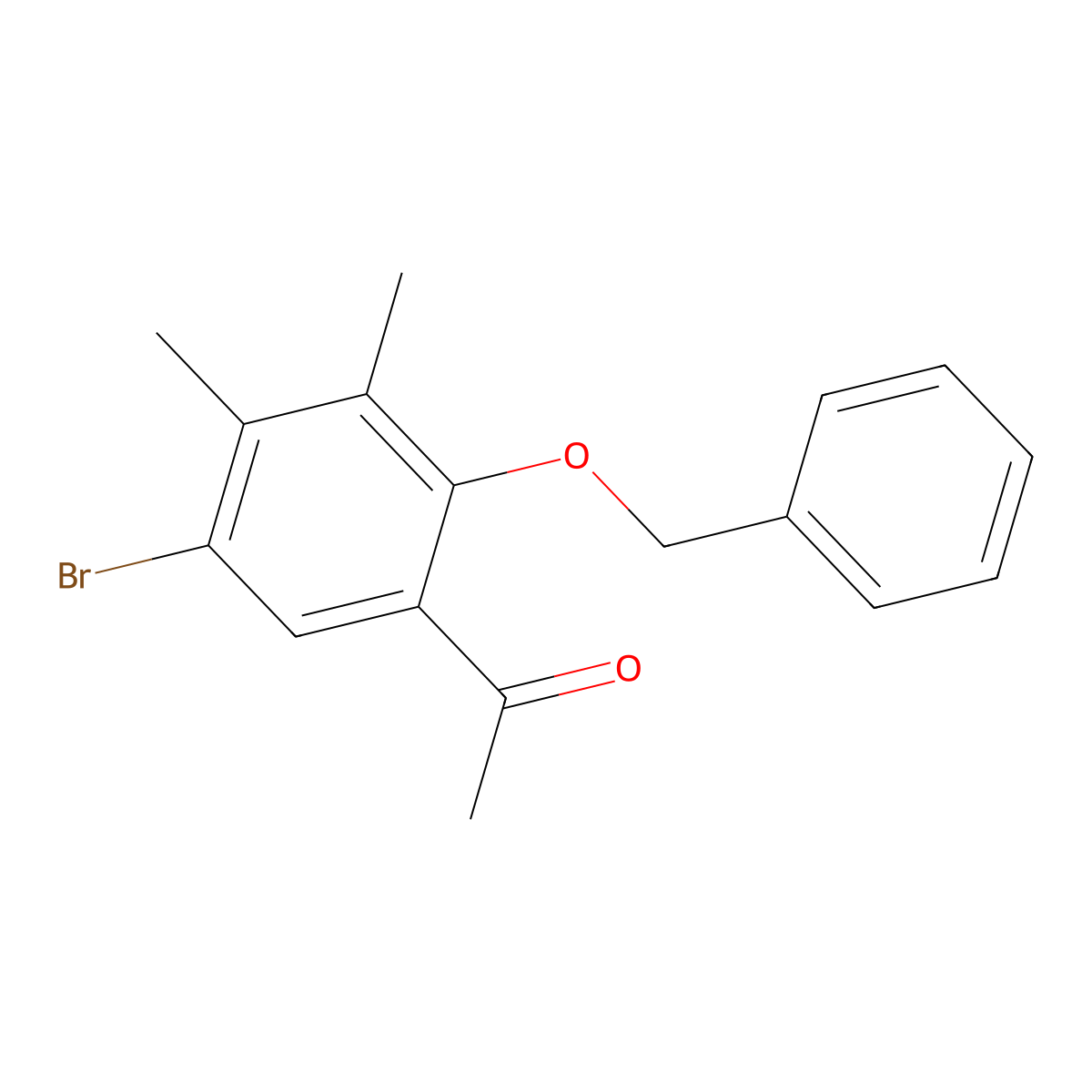 1-[2-(Benzyloxy)-5-bromo-3,4-dimethylphenyl]ethan-1-one molecular structure, CAS 2109168-40-1