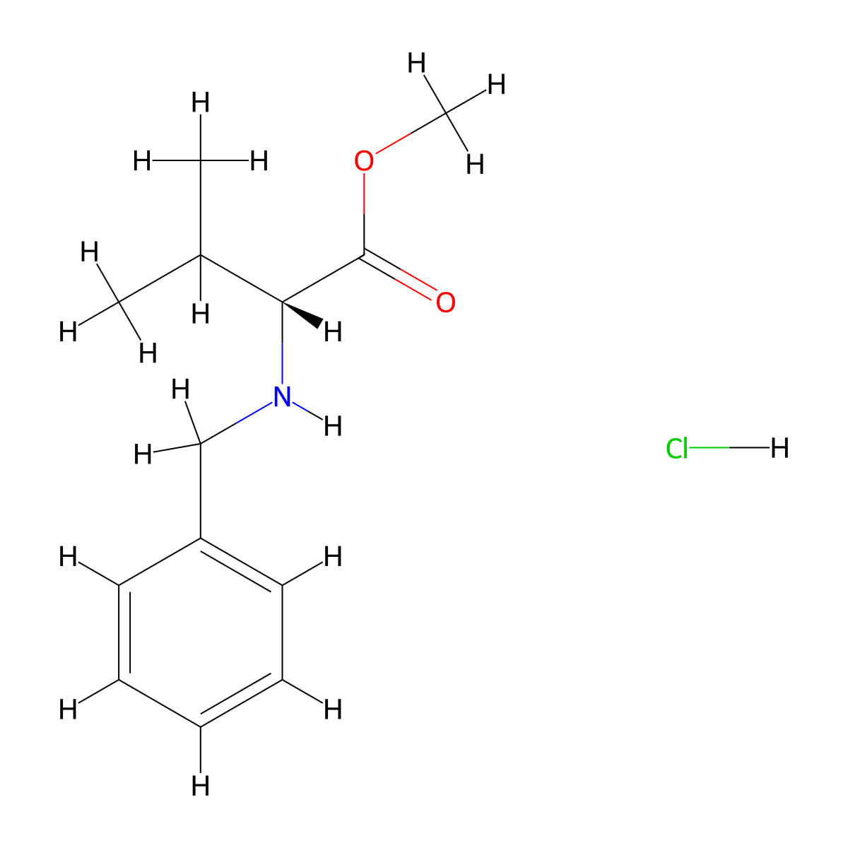 (R)-Methyl 2-(benzylamino)-3-methylbutanoate hydrochloride molecular structure, CAS 210917-86-5