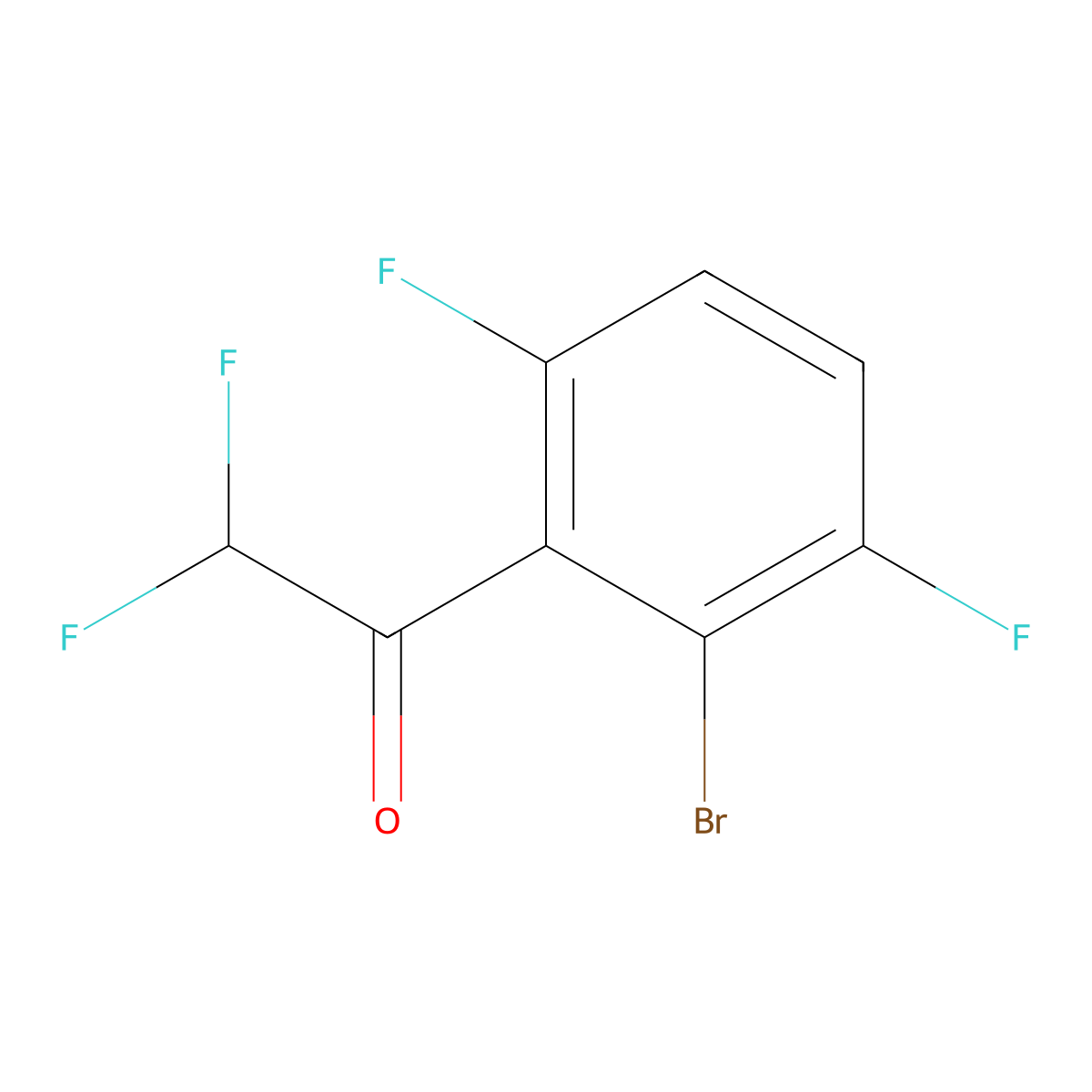 1-(2-Bromo-3,6-difluorophenyl)-2,2-difluoroethanone molecular structure, CAS 2109171-41-5