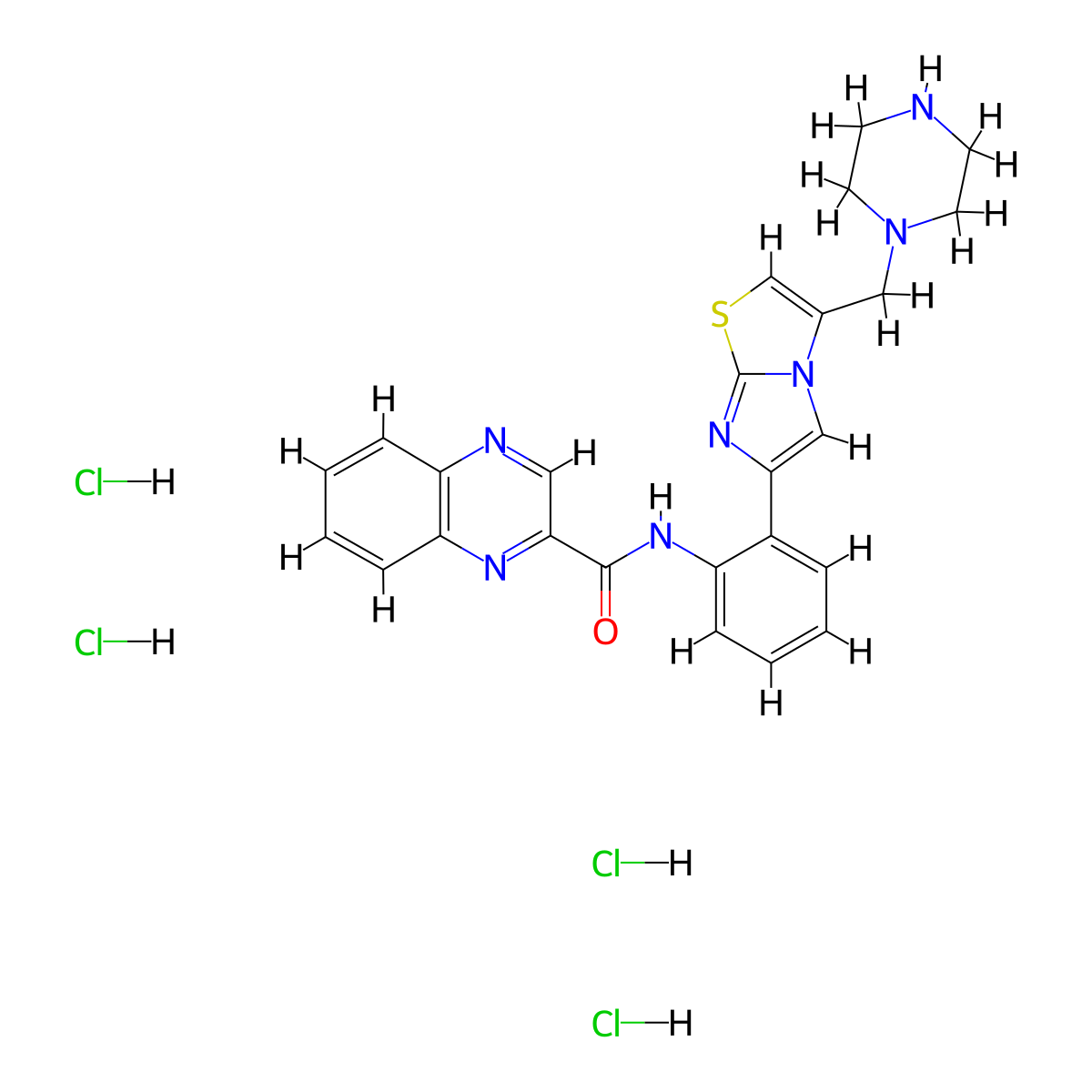 SRT 1720 tetrahydrochloride molecular structure, CAS 2109175-23-5