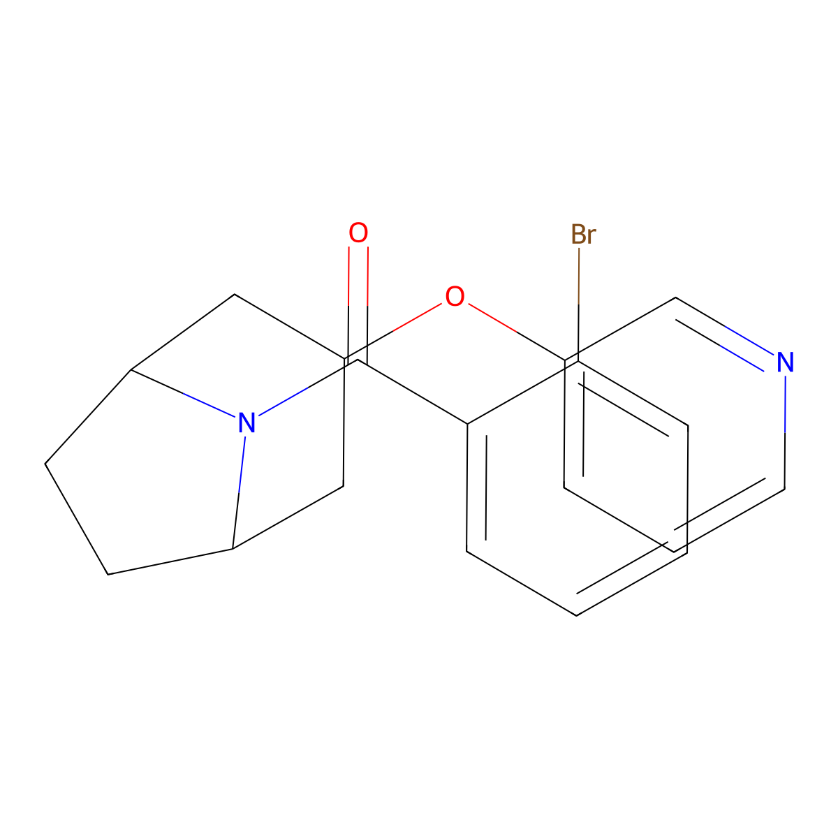 (2-bromophenyl)((1R,5S)-3-(pyridin-3-yloxy)-8-azabicyclo[3.2.1]octan-8-yl)methanone molecular structure, CAS 2109175-49-5