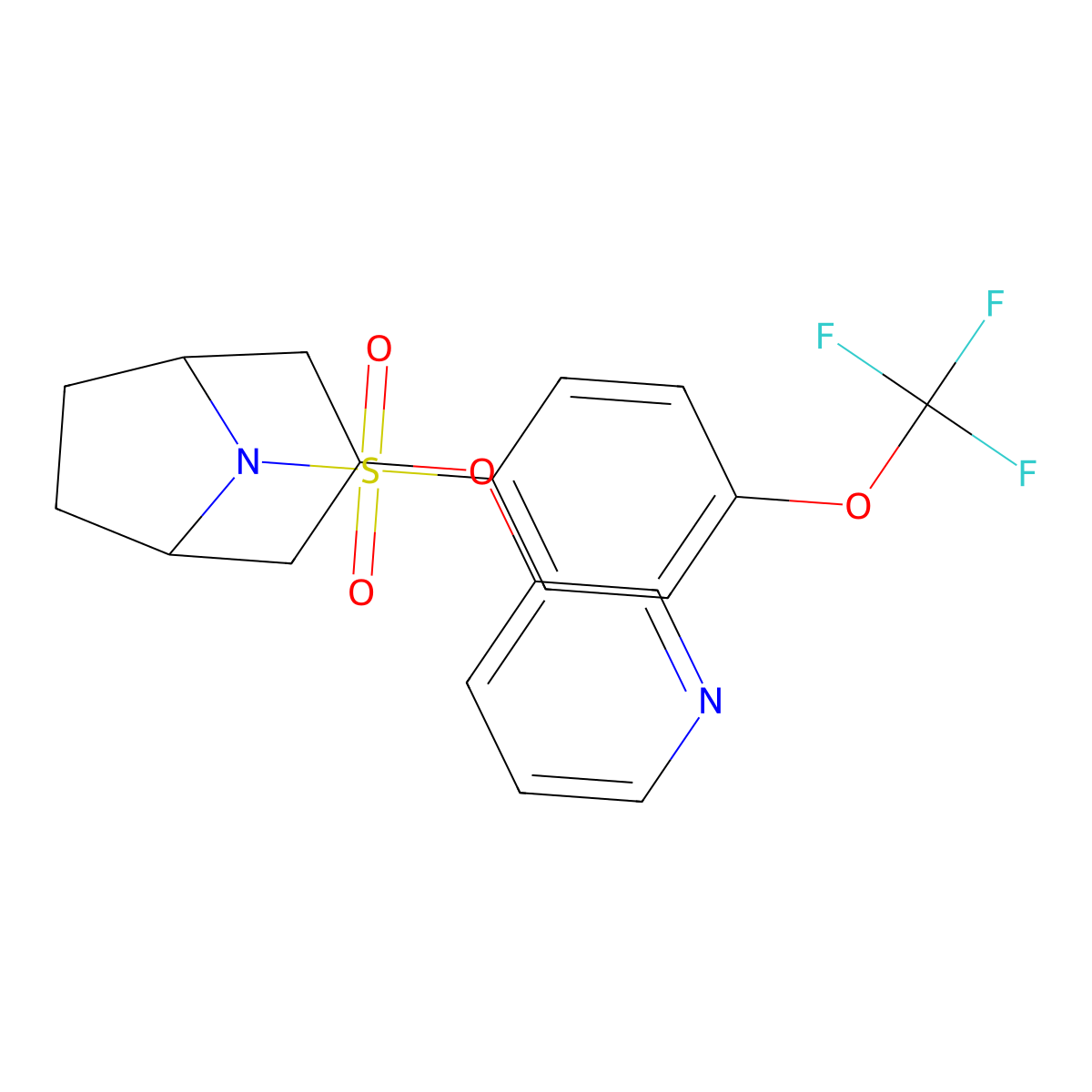 (1R,5S)-3-(pyridin-3-yloxy)-8-((4-(trifluoromethoxy)phenyl)sulfonyl)-8-azabicyclo[3.2.1]octane molecular structure, CAS 2109175-74-6