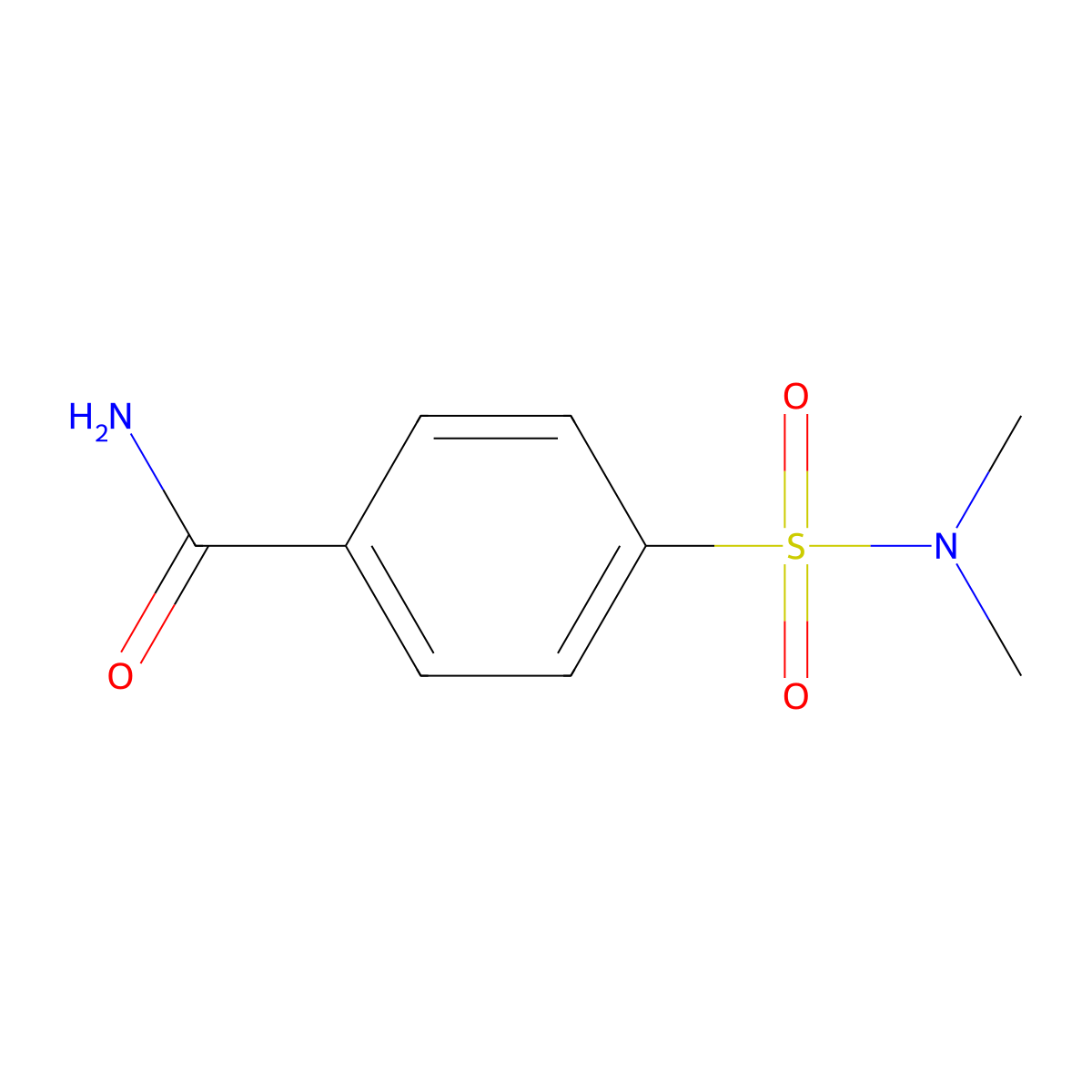 4-(Dimethylsulfamoyl)benzamide molecular structure, CAS 210918-06-2