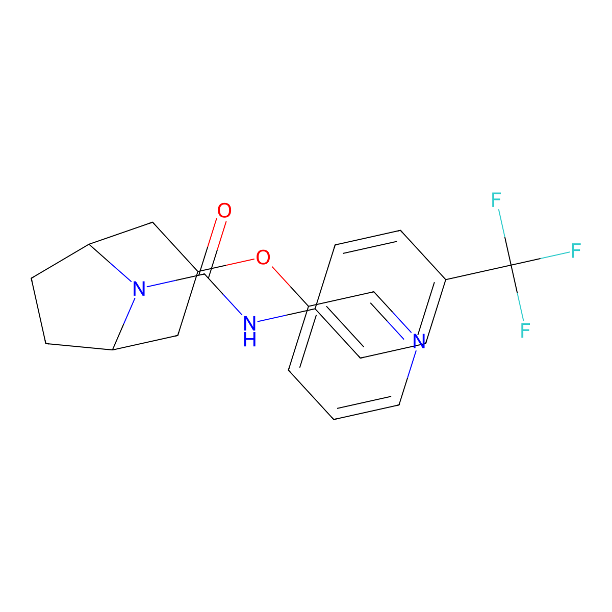 (1R,5S)-3-(pyridin-3-yloxy)-N-(4-(trifluoromethyl)phenyl)-8-azabicyclo[3.2.1]octane-8-carboxamide molecular structure, CAS 2109188-05-6