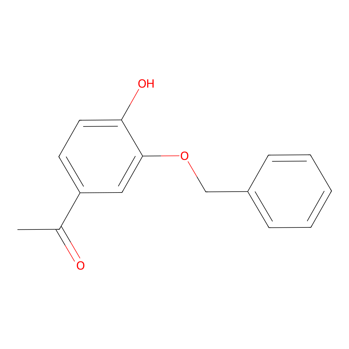 1-[4-Hydroxy-3-(phenylmethoxy)phenyl]ethanone molecular structure, CAS 21092-95-5