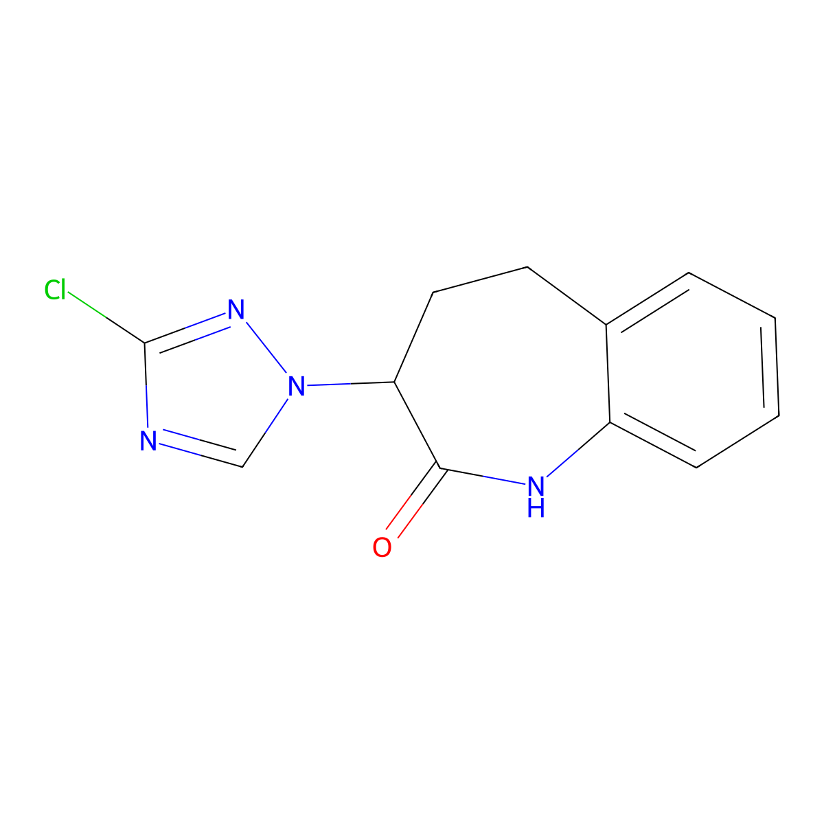 3-(3-Chloro-1,2,4-triazol-1-yl)-1,3,4,5-tetrahydro-1-benzazepin-2-one molecular structure, CAS 2109206-08-6