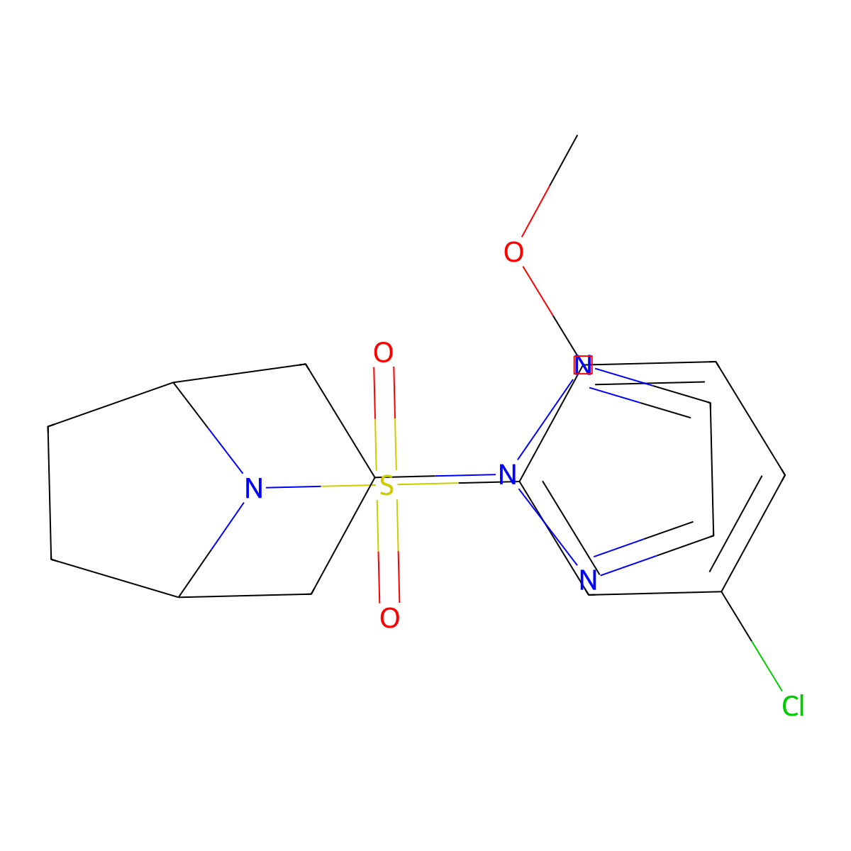(1R,5S)-8-((5-chloro-2-methoxyphenyl)sulfonyl)-3-(2H-1,2,3-triazol-2-yl)-8-azabicyclo[3.2.1]octane molecular structure, CAS 2109232-28-0