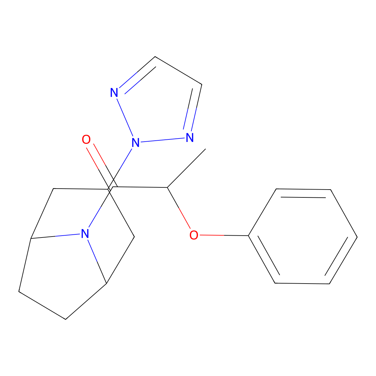 1-((1R,5S)-3-(2H-1,2,3-triazol-2-yl)-8-azabicyclo[3.2.1]octan-8-yl)-2-phenoxypropan-1-one molecular structure, CAS 2109241-69-0