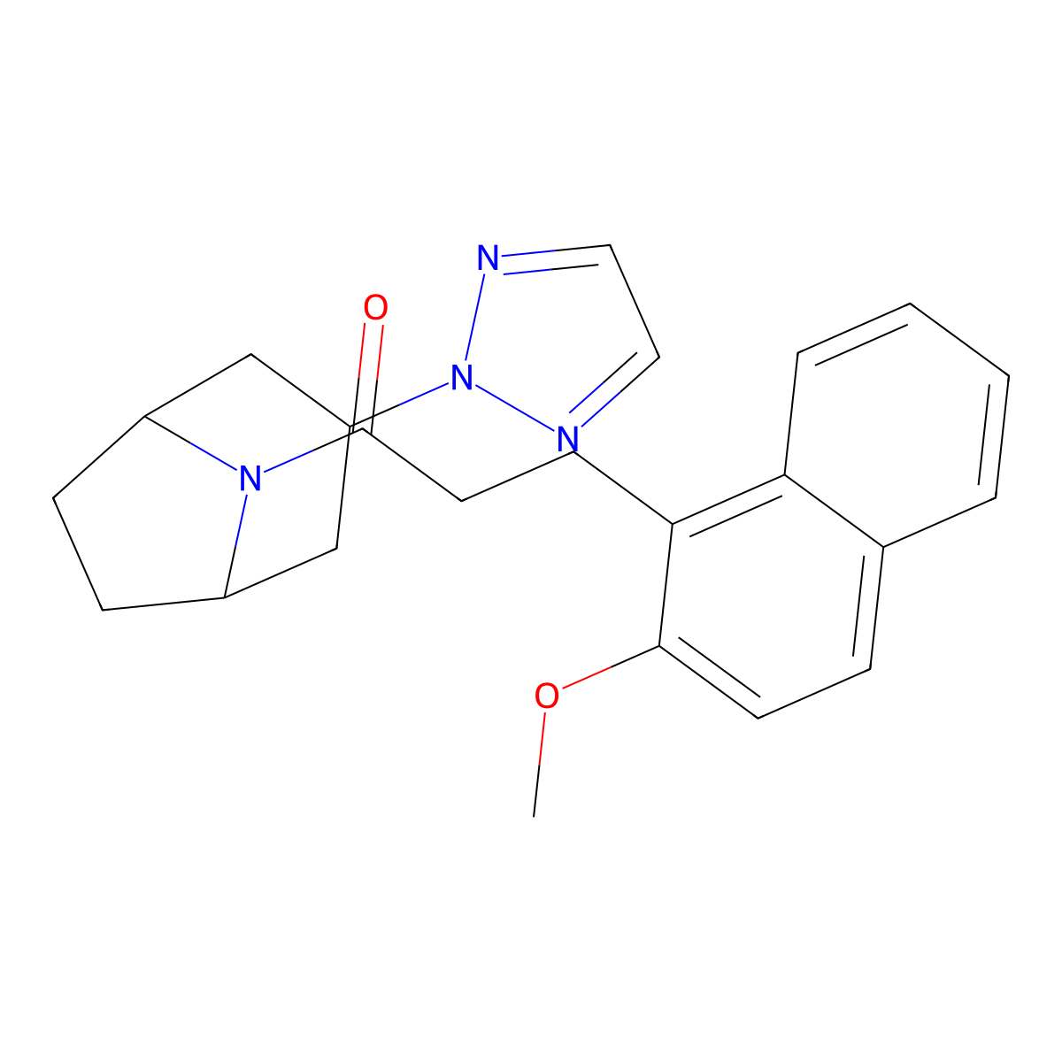 1-((1R,5S)-3-(2H-1,2,3-triazol-2-yl)-8-azabicyclo[3.2.1]octan-8-yl)-3-(2-methoxynaphthalen-1-yl)propan-1-one molecular structure, CAS 2109241-79-2