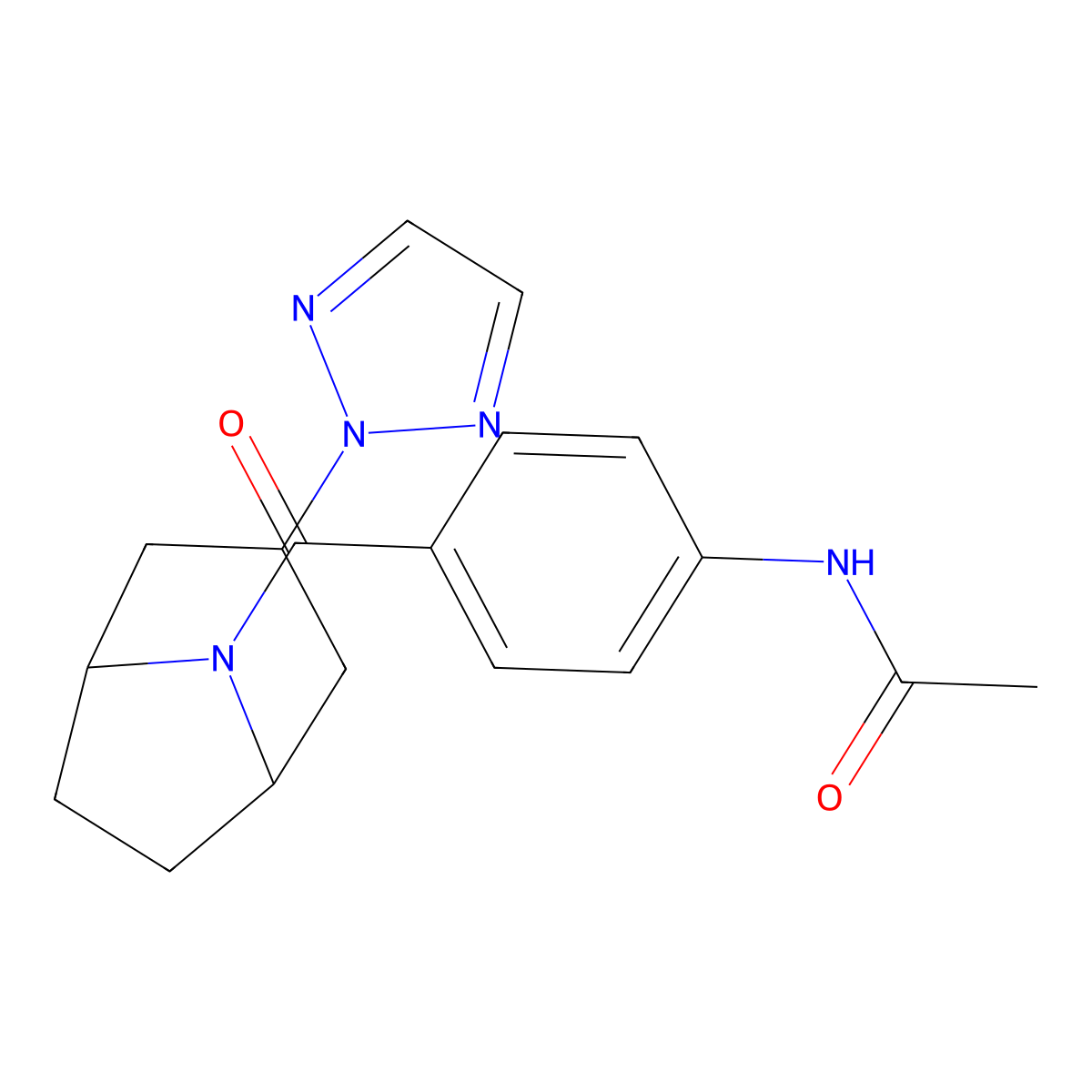 N-(4-((1R,5S)-3-(2H-1,2,3-triazol-2-yl)-8-azabicyclo[3.2.1]octane-8-carbonyl)phenyl)acetamide molecular structure, CAS 2109241-88-3