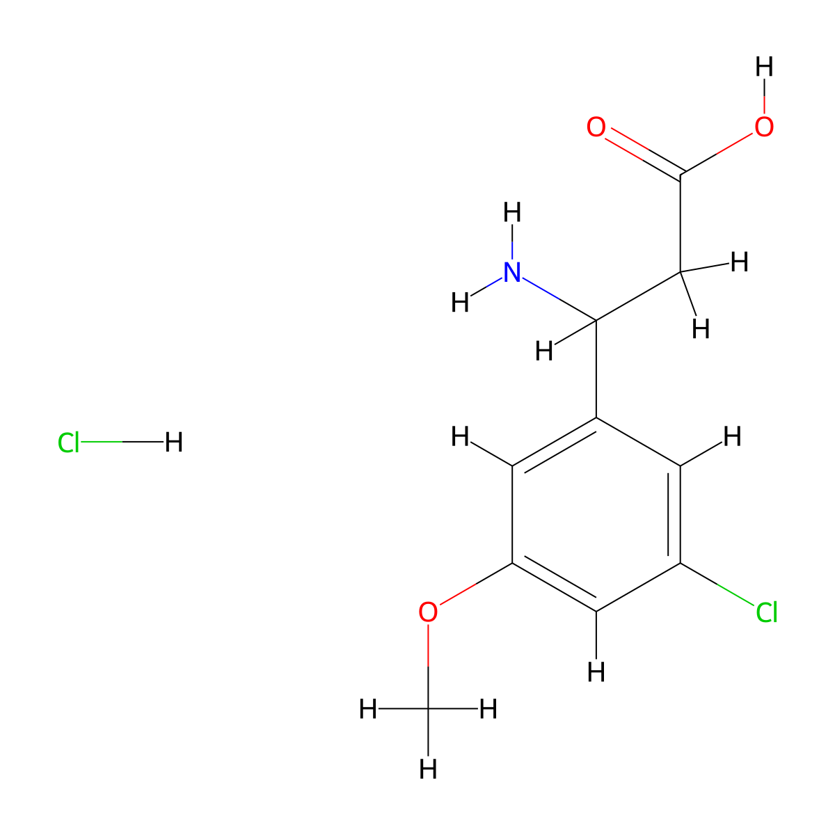 3-Amino-3-(3-chloro-5-methoxyphenyl)propanoic acid hydrochloride molecular structure, CAS 2109248-96-4