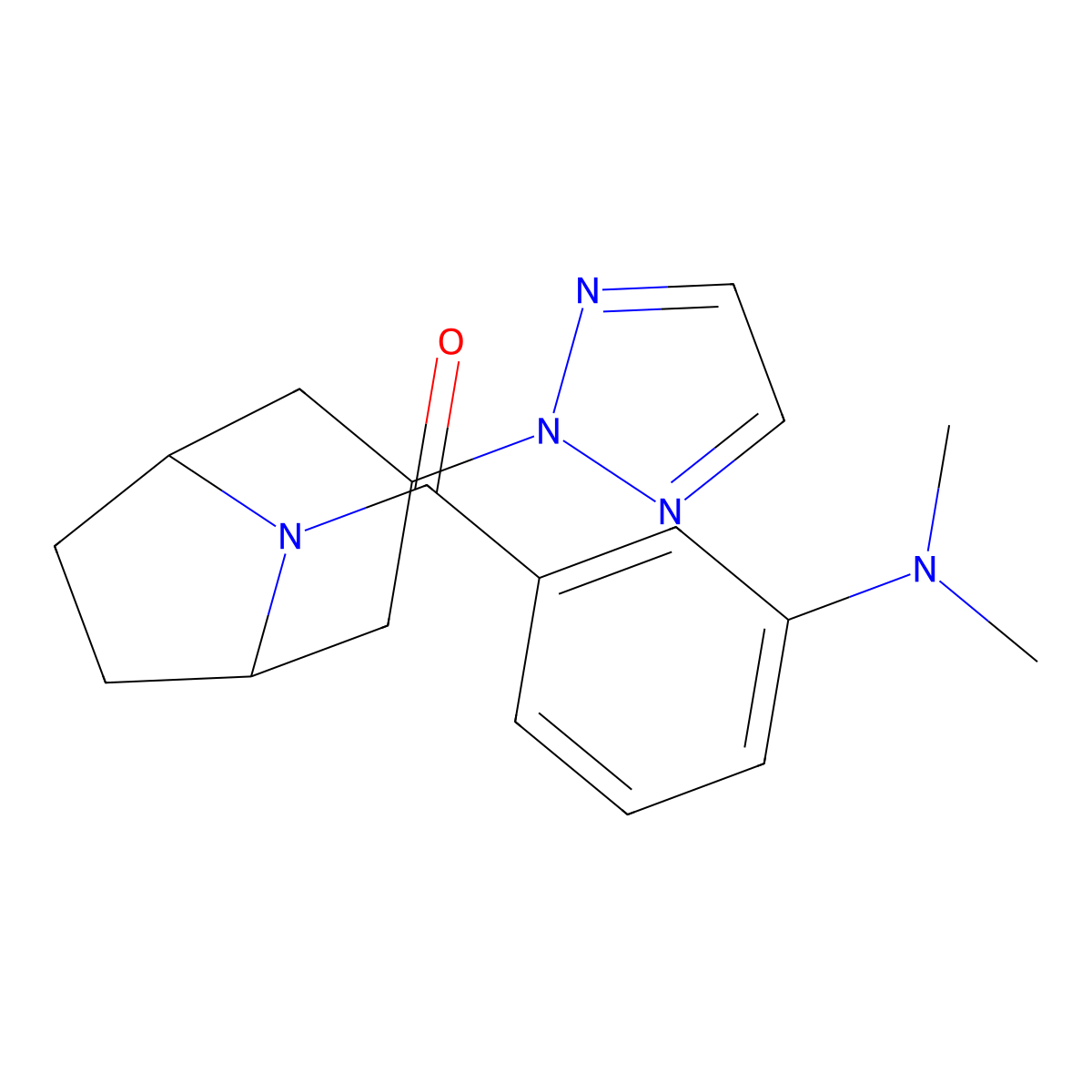 ((1R,5S)-3-(2H-1,2,3-triazol-2-yl)-8-azabicyclo[3.2.1]octan-8-yl)(3-(dimethylamino)phenyl)methanone molecular structure, CAS 2109252-83-5