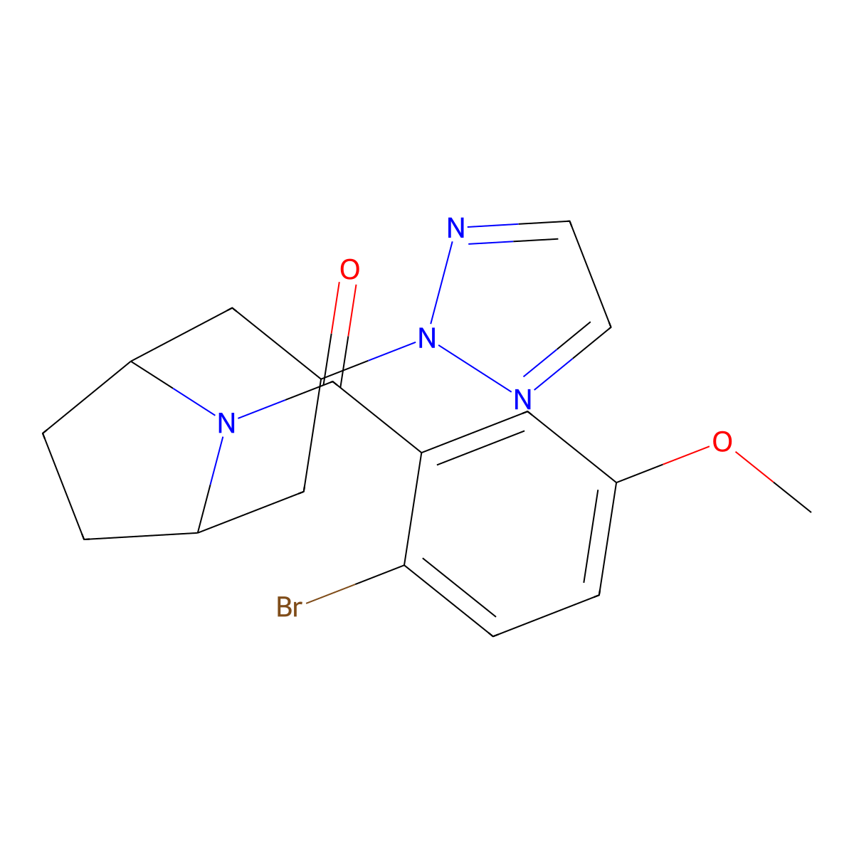 ((1R,5S)-3-(2H-1,2,3-triazol-2-yl)-8-azabicyclo[3.2.1]octan-8-yl)(2-bromo-5-methoxyphenyl)methanone molecular structure, CAS 2109252-88-0