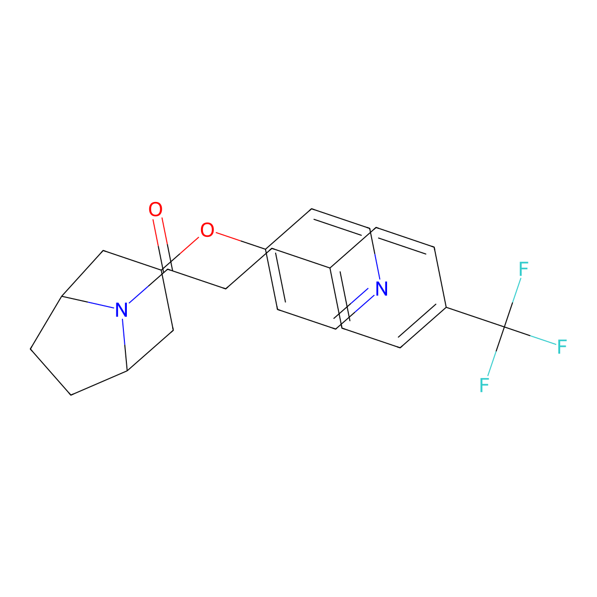 1-((1R,5S)-3-(pyridin-4-yloxy)-8-azabicyclo[3.2.1]octan-8-yl)-3-(4-(trifluoromethyl)phenyl)propan-1-one molecular structure, CAS 2109252-91-5