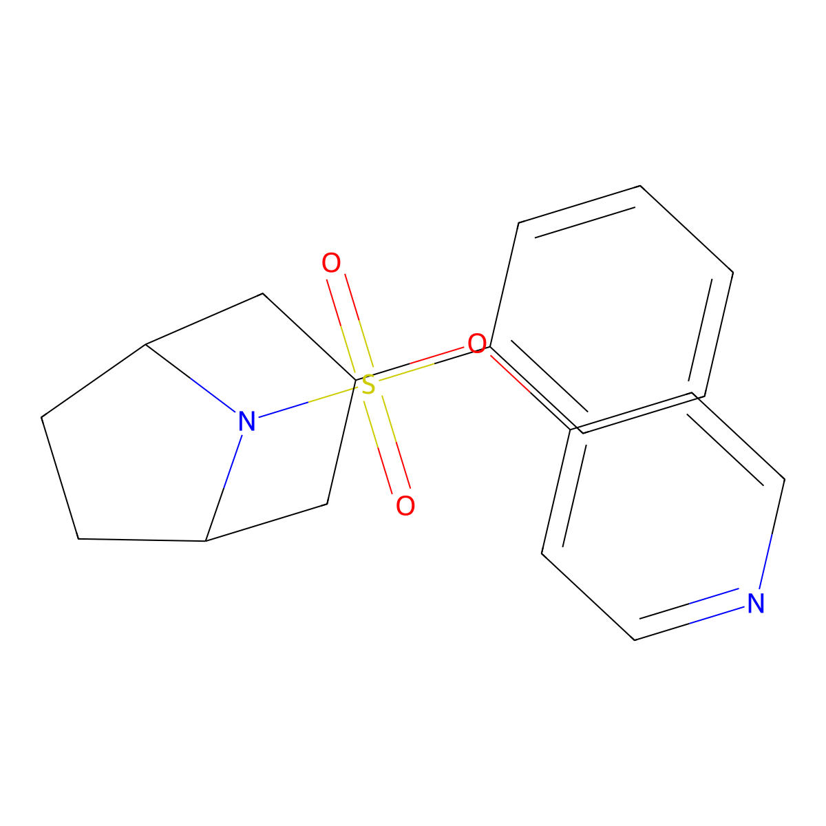 (1R,5S)-8-(phenylsulfonyl)-3-(pyridin-4-yloxy)-8-azabicyclo[3.2.1]octane molecular structure, CAS 2109252-97-1