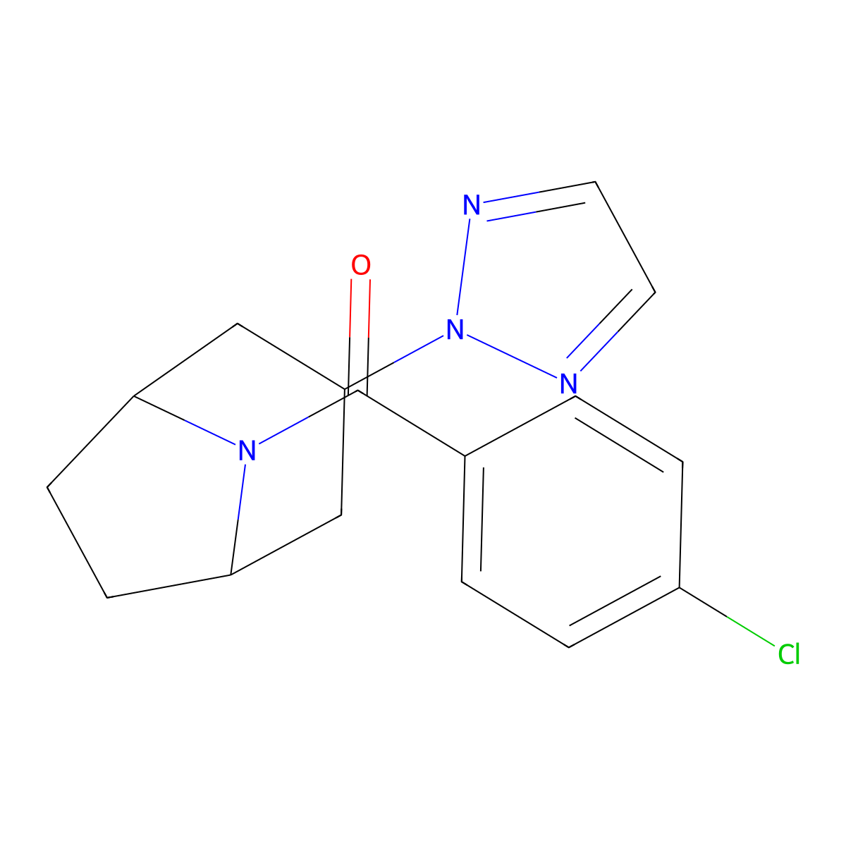 ((1R,5S)-3-(2H-1,2,3-triazol-2-yl)-8-azabicyclo[3.2.1]octan-8-yl)(4-chlorophenyl)methanone molecular structure, CAS 2109265-64-5