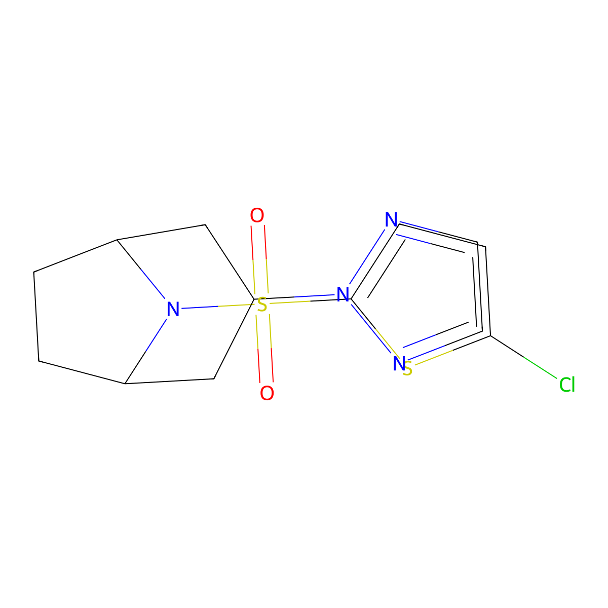 (1R,5S)-8-((5-chlorothiophen-2-yl)sulfonyl)-3-(2H-1,2,3-triazol-2-yl)-8-azabicyclo[3.2.1]octane molecular structure, CAS 2109265-78-1