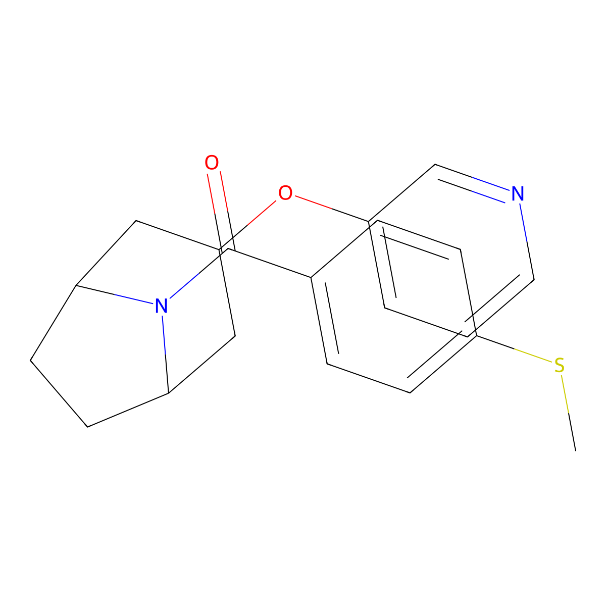 (4-(methylthio)phenyl)((1R,5S)-3-(pyridin-3-yloxy)-8-azabicyclo[3.2.1]octan-8-yl)methanone molecular structure, CAS 2109267-02-7