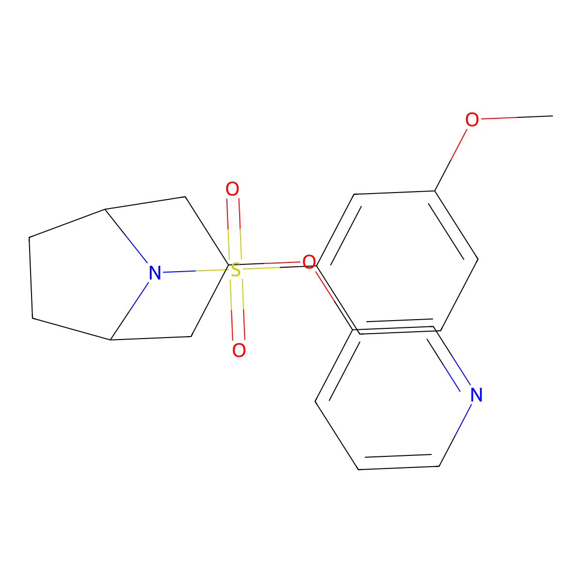 (1R,5S)-8-((3-methoxyphenyl)sulfonyl)-3-(pyridin-3-yloxy)-8-azabicyclo[3.2.1]octane molecular structure, CAS 2109267-07-2