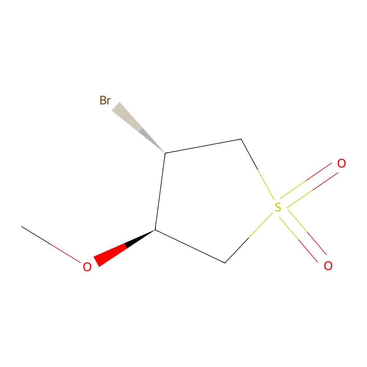 rac-(3R,4S)-3-bromo-4-methoxy-1lambda6-thiolane-1,1-dione molecular structure, CAS 2109277-80-5