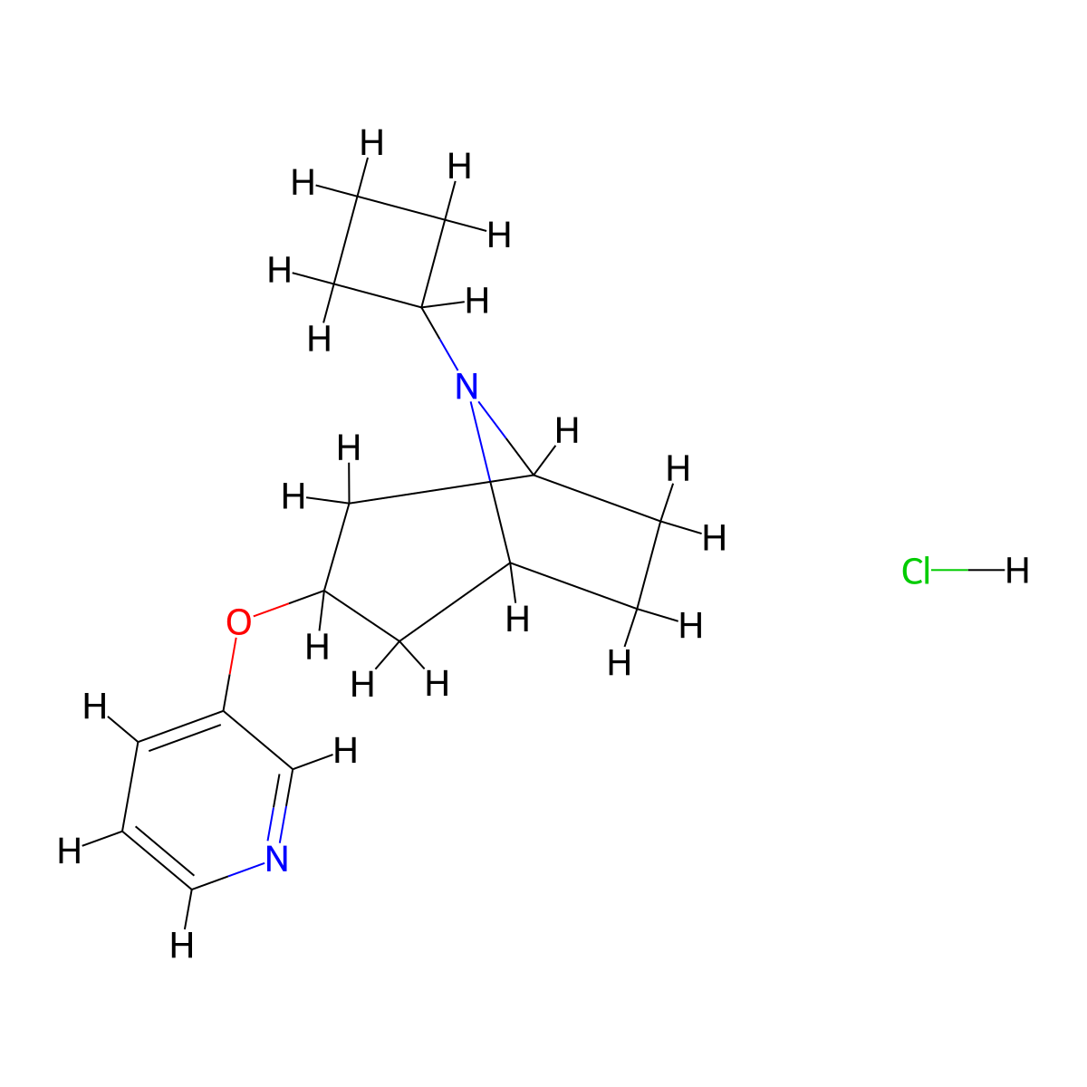 (1R,5S)-8-cyclobutyl-3-(pyridin-3-yloxy)-8-azabicyclo[3.2.1]octane hydrochloride molecular structure, CAS 2109277-90-7