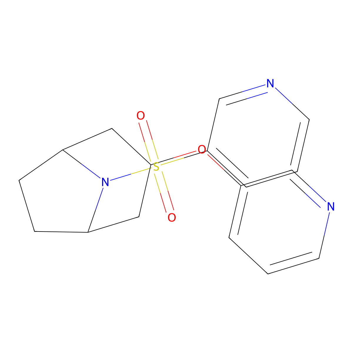 (1R,5S)-3-(pyridin-3-yloxy)-8-(pyridin-3-ylsulfonyl)-8-azabicyclo[3.2.1]octane molecular structure, CAS 2109277-93-0