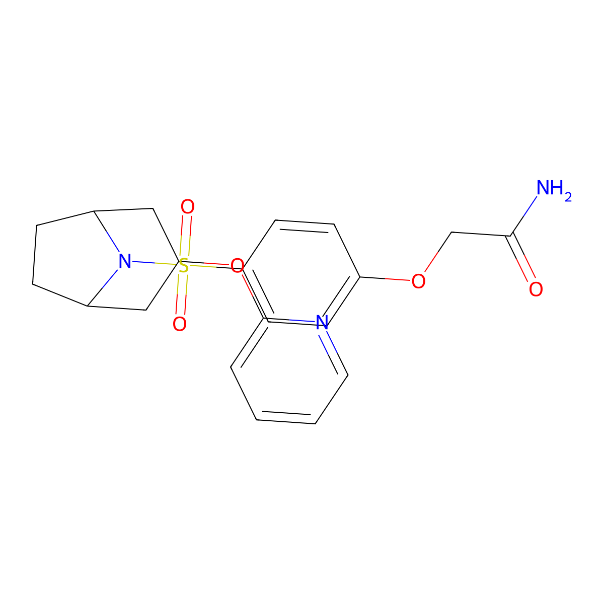 2-(4-{[3-(Pyridin-2-yloxy)-8-azabicyclo[3.2.1]octan-8-yl]sulfonyl}phenoxy)acetamide molecular structure, CAS 2109278-75-1