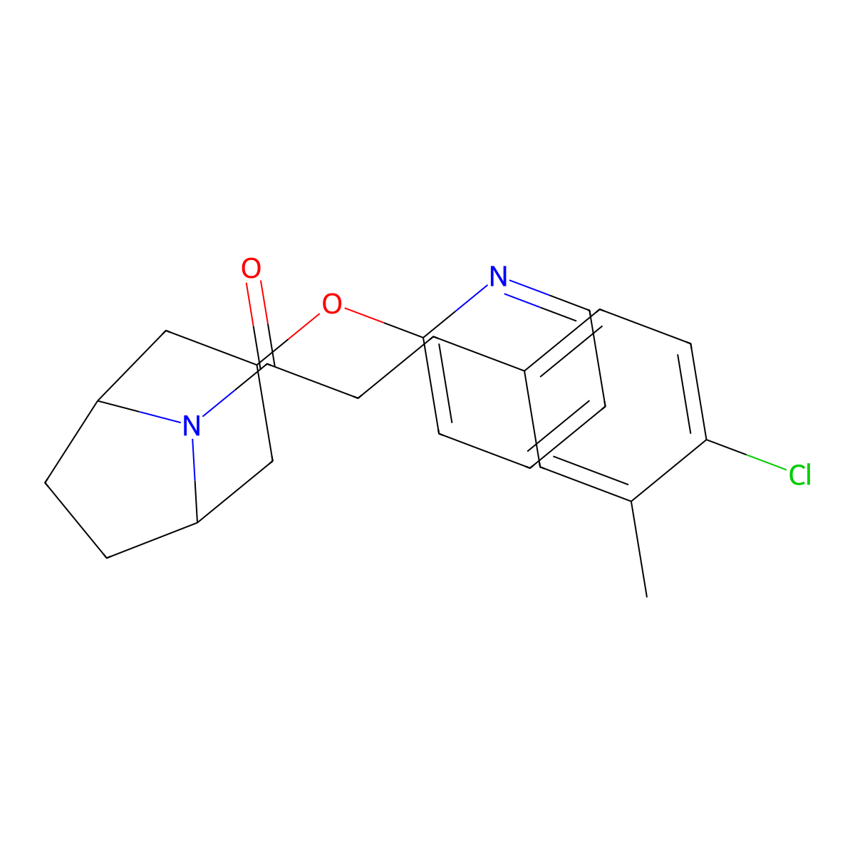 3-(4-Chloro-3-methylphenyl)-1-[3-(pyridin-2-yloxy)-8-azabicyclo[3.2.1]octan-8-yl]propan-1-one molecular structure, CAS 2109283-87-4