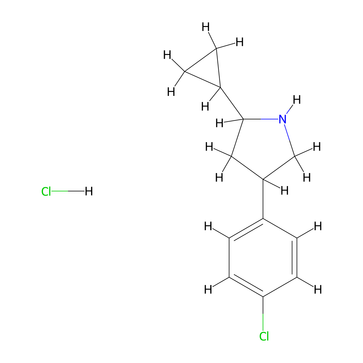 4-(4-Chlorophenyl)-2-cyclopropylpyrrolidine hydrochloride molecular structure, CAS 2109353-30-0