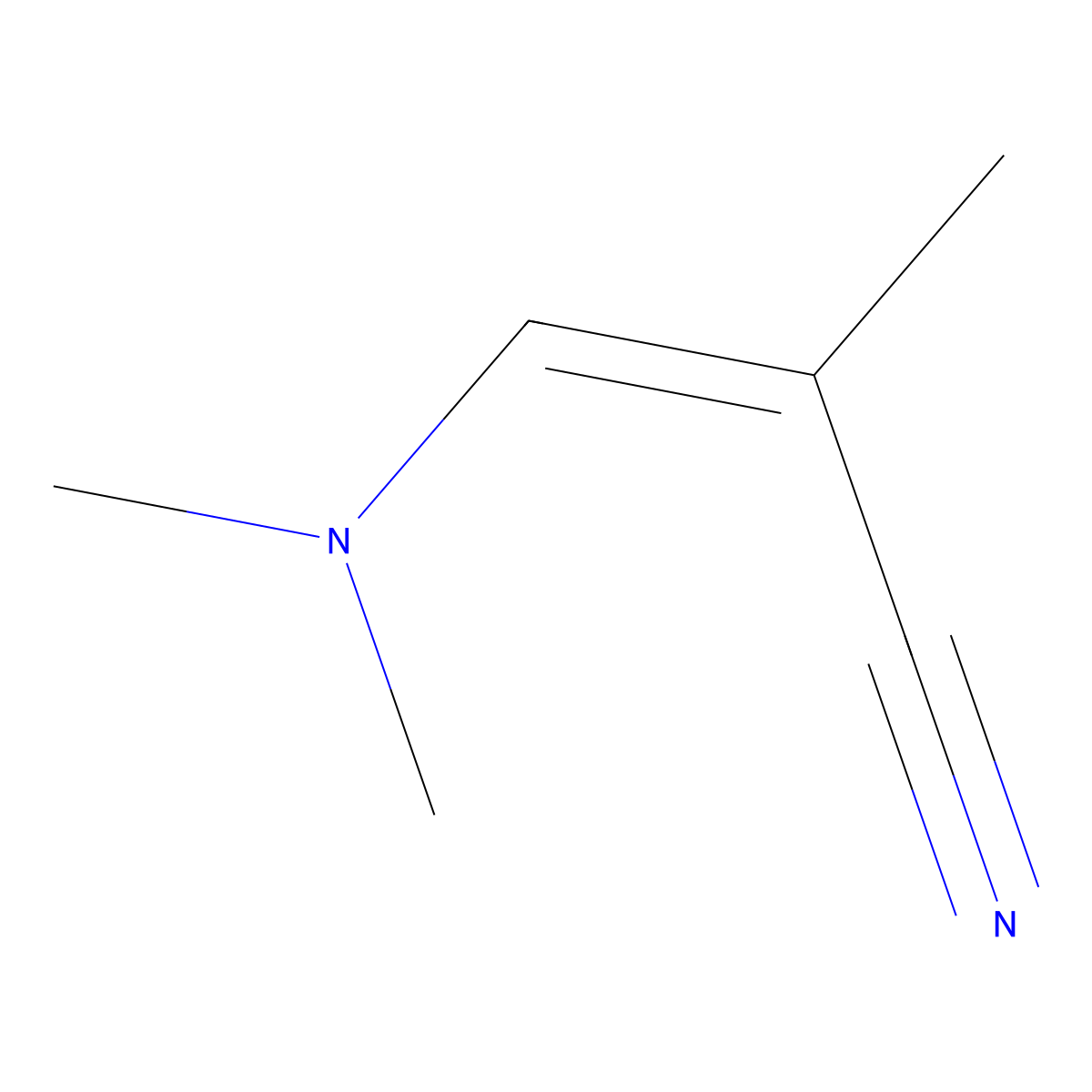 2-Cyano-3-(dimethylamino)prop-2-ene molecular structure, CAS 21094-42-8