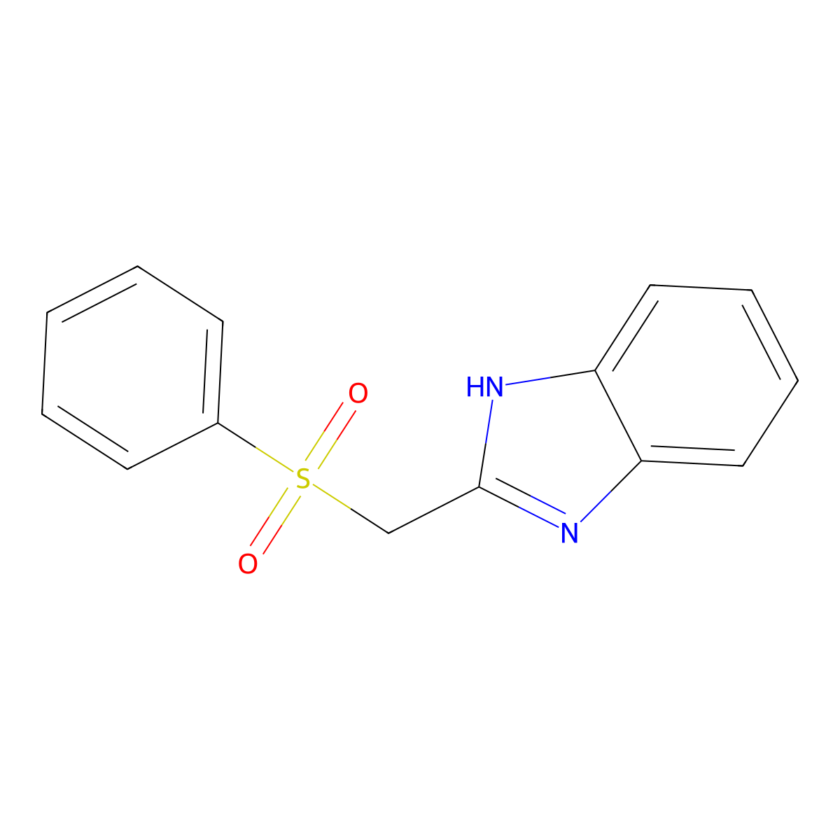 2-Benzenesulfonylmethyl-1H-benzoimidazole molecular structure, CAS 21094-70-2