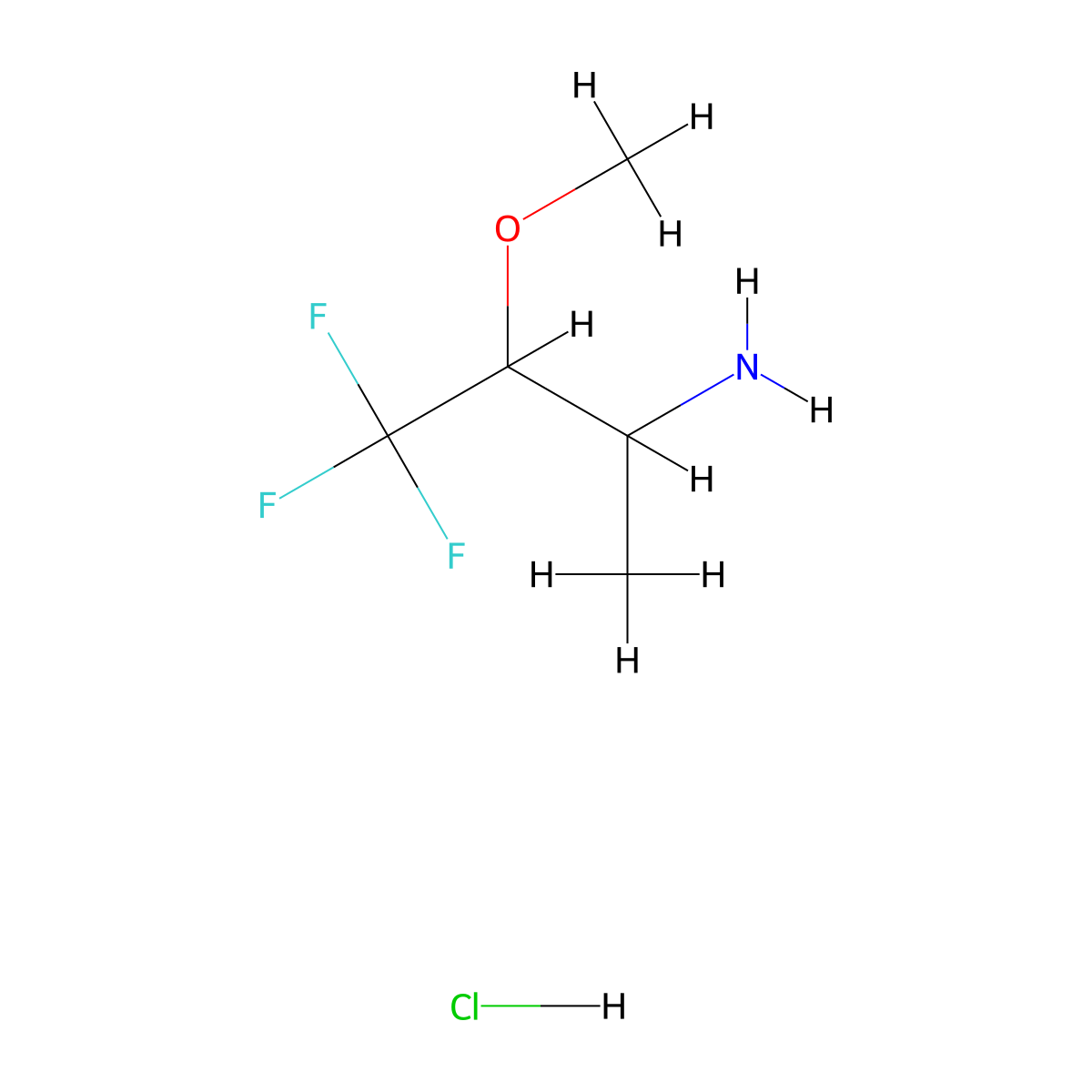 4,4,4-Trifluoro-3-methoxybutan-2-amine hydrochloride molecular structure, CAS 2109403-95-2