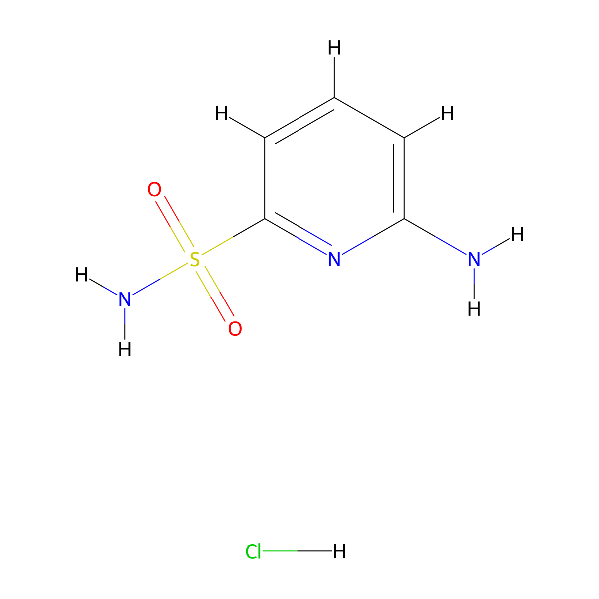 6-Aminopyridine-2-sulfonamide hydrochloride molecular structure, CAS 2109404-65-9