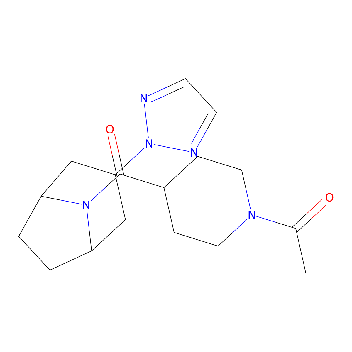 1-(4-((1R,5S)-3-(2H-1,2,3-triazol-2-yl)-8-azabicyclo[3.2.1]octane-8-carbonyl)piperidin-1-yl)ethanone molecular structure, CAS 2109410-35-5