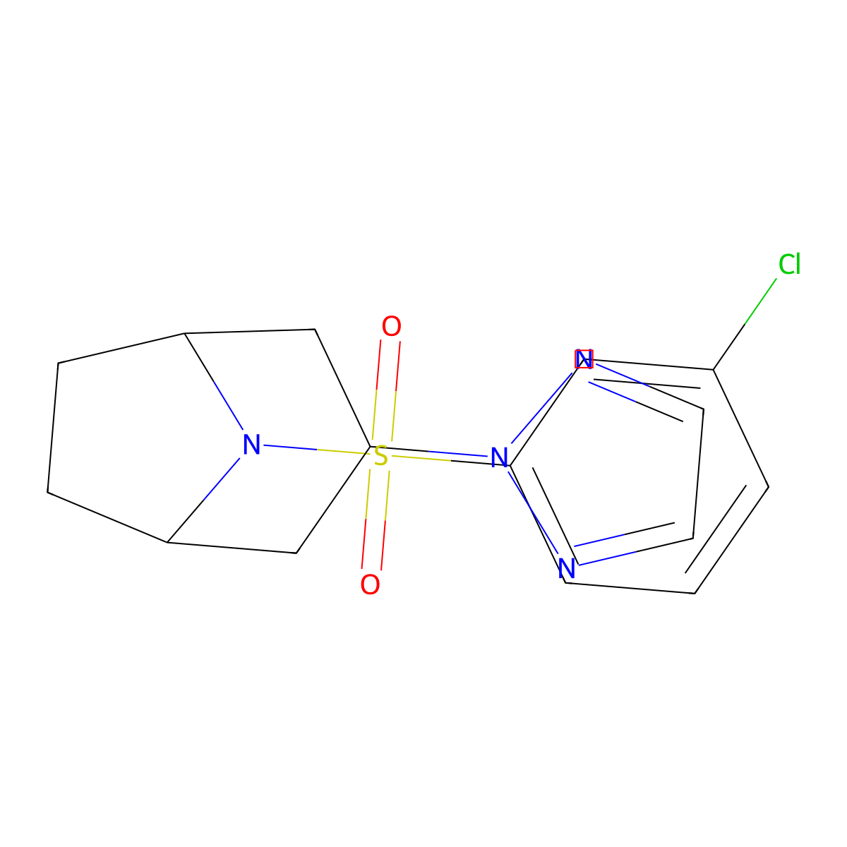 8-(3-chlorobenzenesulfonyl)-3-(2H-1,2,3-triazol-2-yl)-8-azabicyclo[3.2.1]octane molecular structure, CAS 2109410-43-5