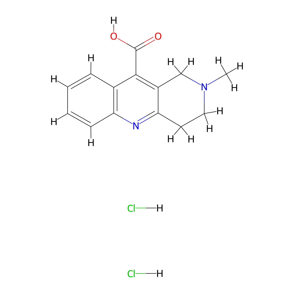 2-methyl-1H,2H,3H,4H-benzo[b]1,6-naphthyridine-10-carboxylic acid dihydrochloride molecular structure, CAS 2109412-34-0