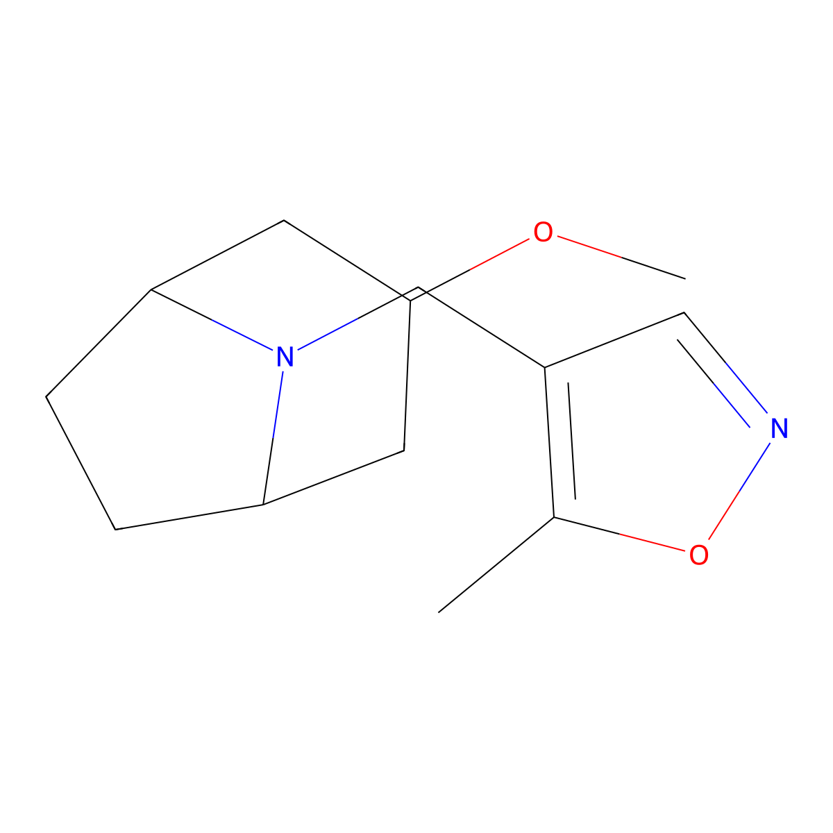 4-(((1R,5S)-3-methoxy-8-azabicyclo[3.2.1]octan-8-yl)methyl)-5-methylisoxazole molecular structure, CAS 2109412-75-9
