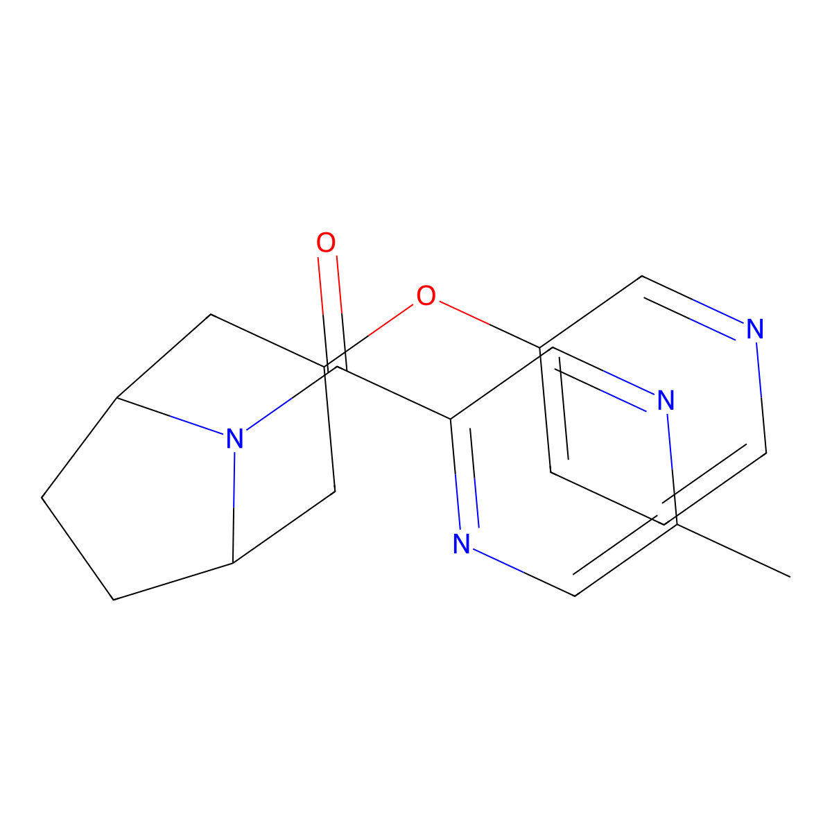 (5-methylpyrazin-2-yl)((1R,5S)-3-(pyridin-3-yloxy)-8-azabicyclo[3.2.1]octan-8-yl)methanone molecular structure, CAS 2109446-69-5