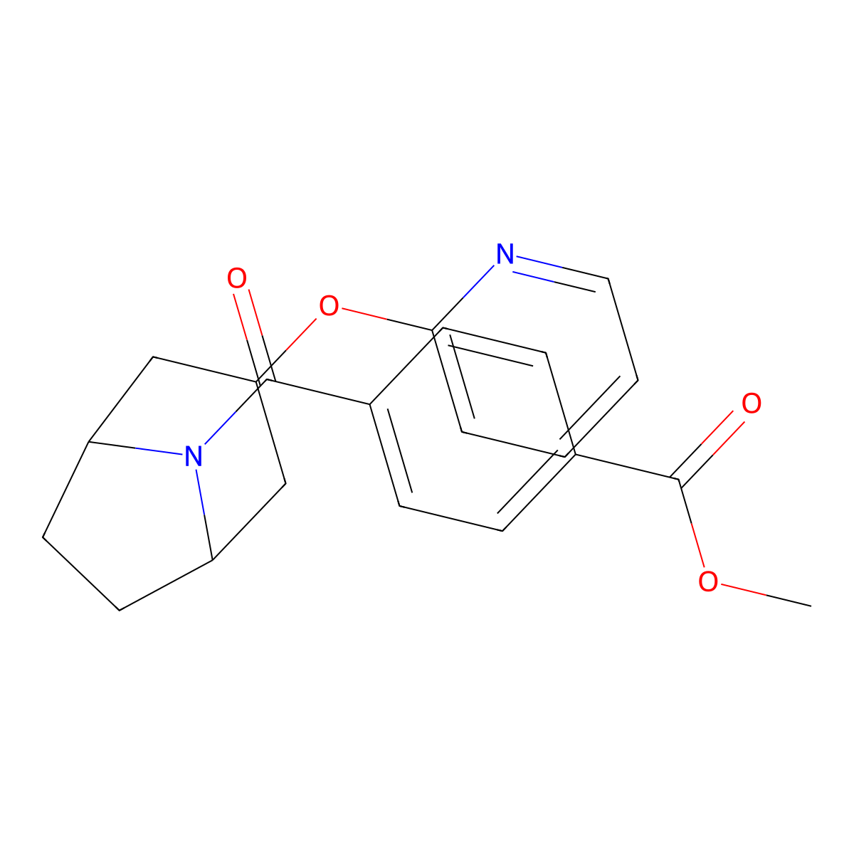 Methyl 4-[3-(pyridin-2-yloxy)-8-azabicyclo[3.2.1]octane-8-carbonyl]benzoate molecular structure, CAS 2109446-91-3