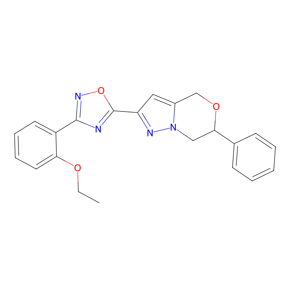 3-(2-Ethoxyphenyl)-5-{6-phenyl-4H,6H,7H-pyrazolo[3,2-C][1,4]oxazin-2-YL}-1,2,4-oxadiazole molecular structure, CAS 2109479-63-0