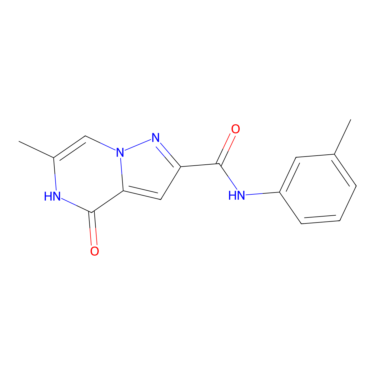 6-methyl-N-(3-methylphenyl)-4-oxo-4,5-dihydropyrazolo[1,5-a]pyrazine-2-carboxamide molecular structure, CAS 2109481-77-6