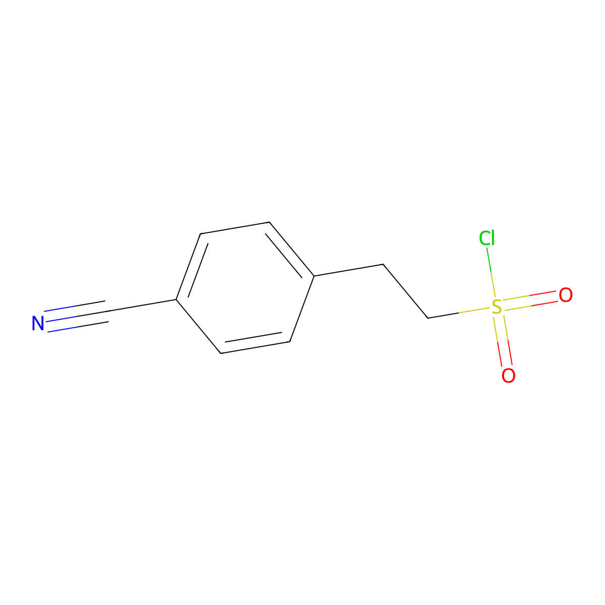 2-(4-Cyanophenyl)ethane-1-sulfonyl chloride molecular structure, CAS 2109489-12-3