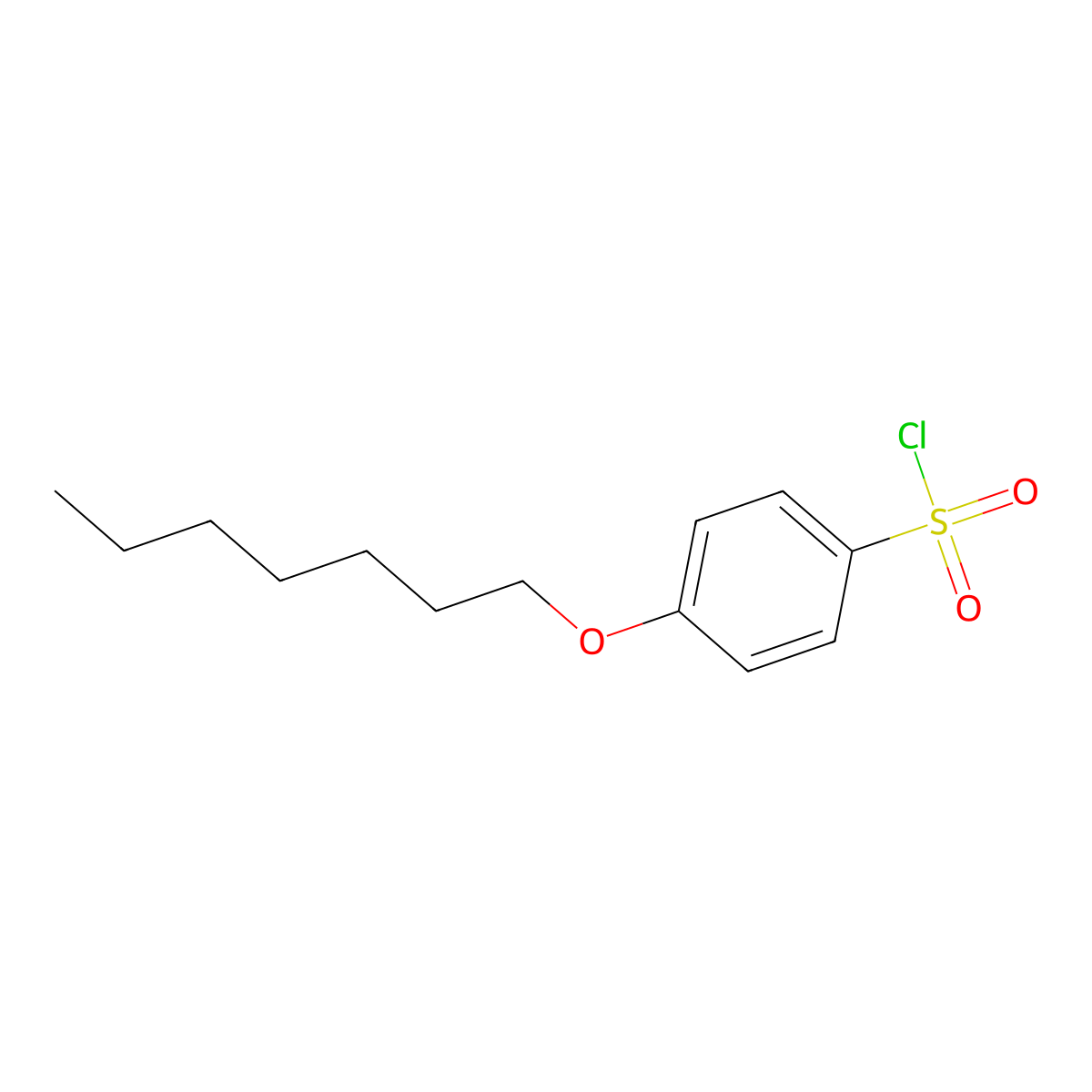 4-(Heptyloxy)benzene-1-sulfonyl chloride molecular structure, CAS 21095-39-6