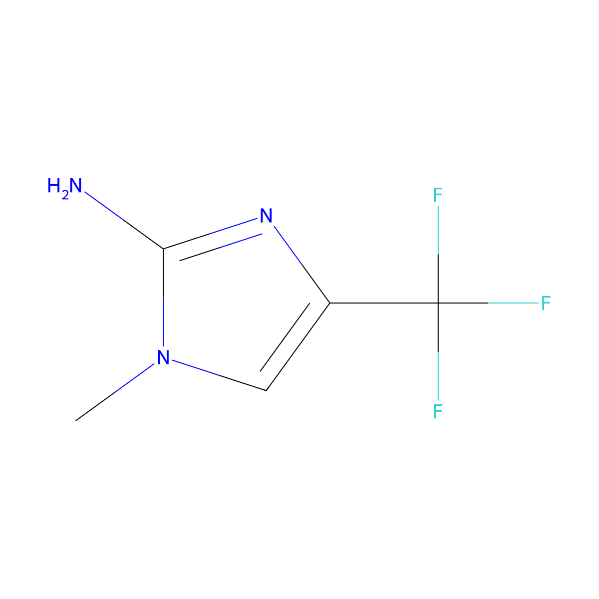 1-methyl-4-(trifluoromethyl)-1H-imidazol-2-amine molecular structure, CAS 2109509-60-4