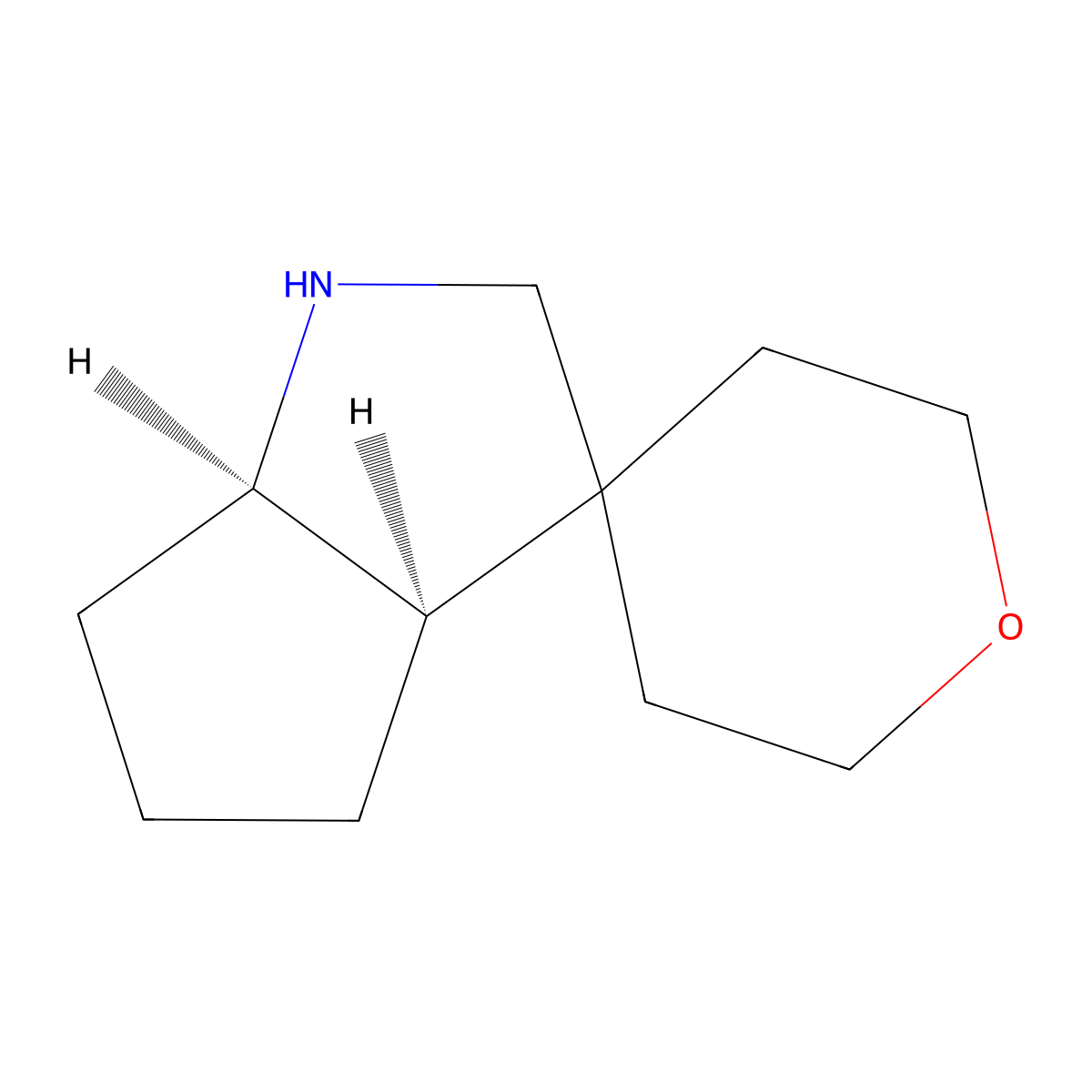 rac-(3aR,6aR)-hexahydro-1H-spiro(cyclopenta(b)pyrrole-3,4'-oxane) molecular structure, CAS 2109515-81-1