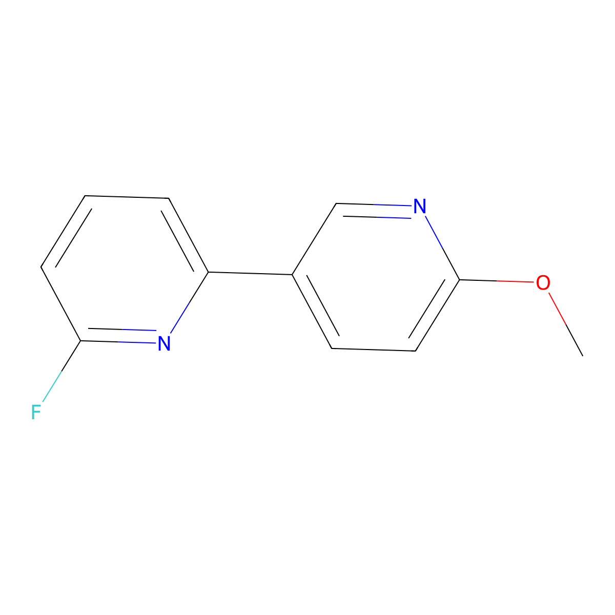 6-Fluoro-6'-methoxy-2,3'-bipyridine molecular structure, CAS 2109554-13-2