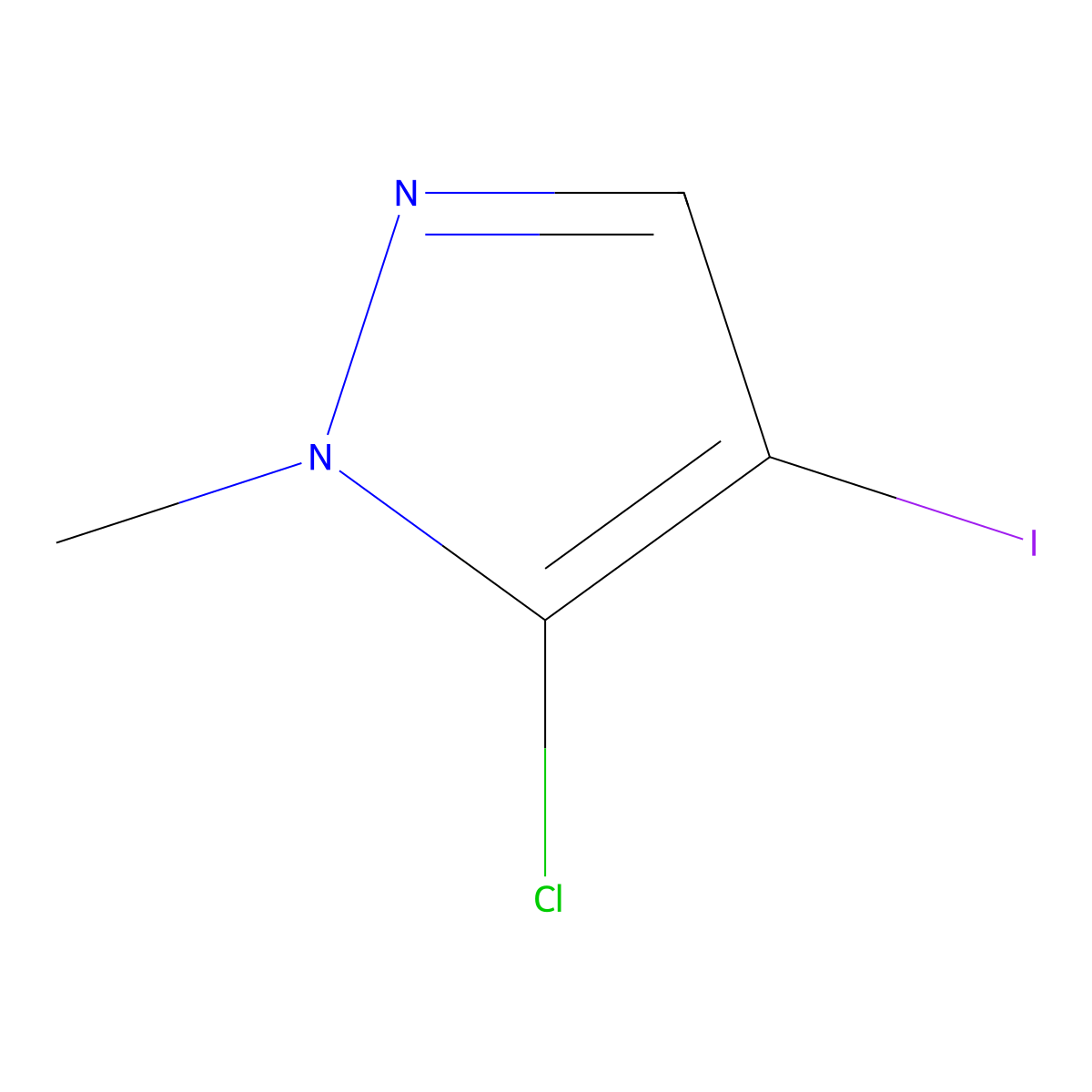 5-Chloro-4-iodo-1-methyl-1H-pyrazole molecular structure, CAS 2109554-73-4